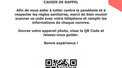 Cahier de rappel Zenchef